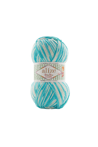 Alize Baby Best Colors, Knitting Yarn 5-Pack 10%Bamboo-90% Acrylic (Anti-Pilling Acrylic), Şevval Tuhafiye