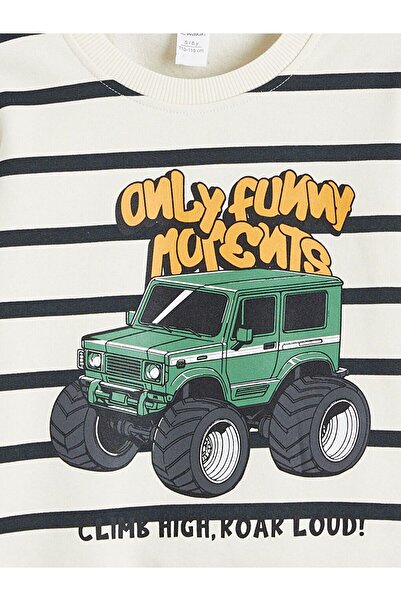 LC Waikiki Lcw Kids Printed Boys' Sweatshirt and Pants Set 2-Piece