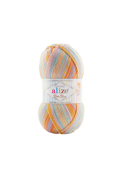 Alize Baby Best Batik, Knitting Yarn 5-Pack 10% Bamboo - 90% Acrylic (Anti-Pilling Acrylic), Şevval Tuhafiye