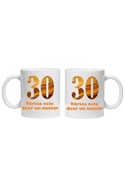 CRD PRINT Personalized mug with print 'age is just a number - variant 2 - 30'