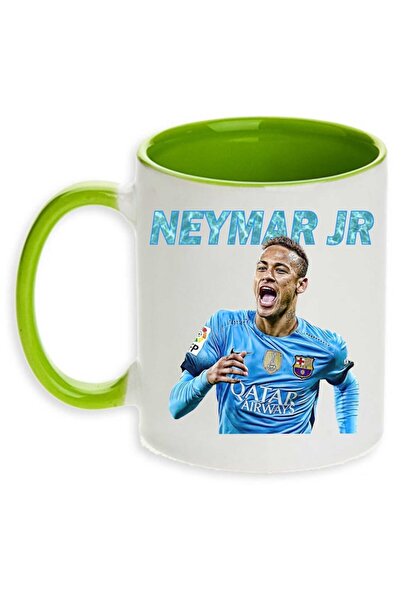 CRD PRINT Personalized ceramic mug 'Neymar jr. - 2', Light Green, 330 ml