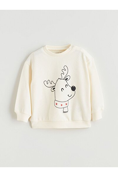 LC Waikiki Lcw Baby Geyik Printed Baby Boy Sweatshirt and Pants