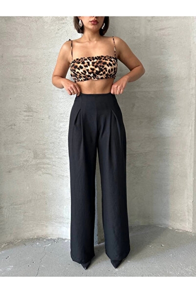 karadağsb Pantaloni din in plisat s255046