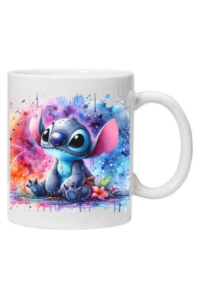 CRD PRINT Cană personalizată cu imprimeu „STITCH 6”, ceramică albă, 330 ml