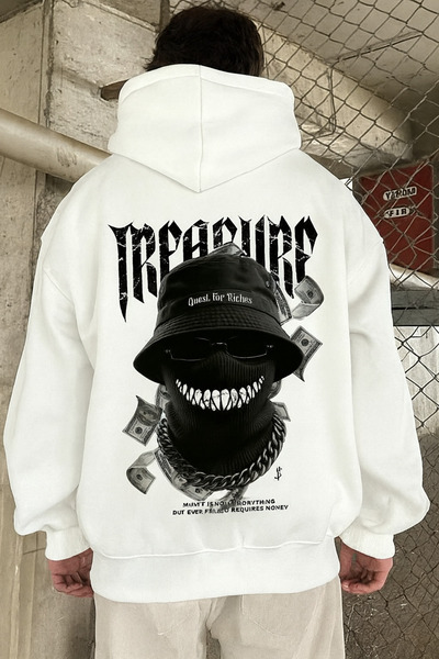 CLASSY.MODA 3 إنيرينغ كيه بغطاء رأس سويت شيرت بجيب كنغر للنقود وشخصية مع قناع...