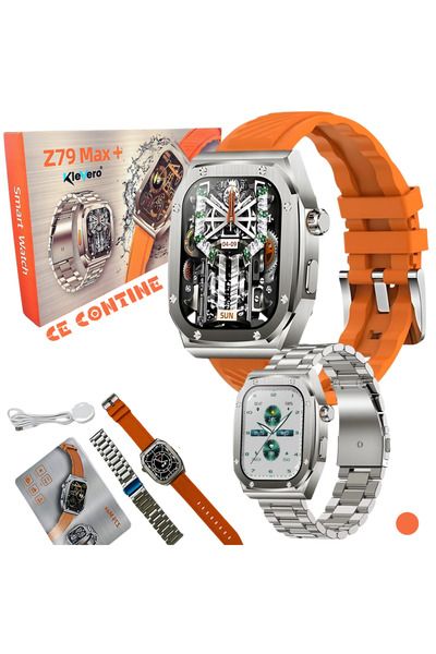 KleVero Z79Max Orange Smartwatch, 2.1" Display, IP68, 121 Sport Modes