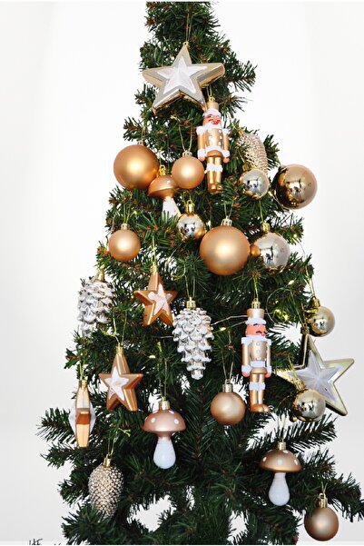 BKMC PARTY Christmas Tree Decoration Set 24 Pieces - Gold - Christmas Ornament