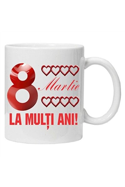 CRD PRINT Personalized ceramic mug with 'La multi ani! - 8 March' print, Mode...