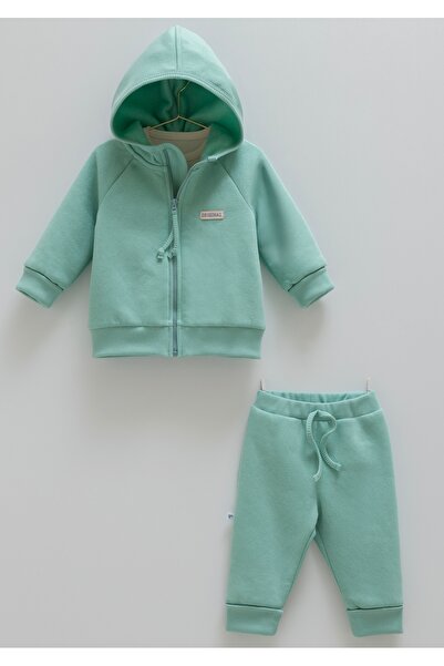 Caramell Basic Zippered Hooded 3-Piece Set