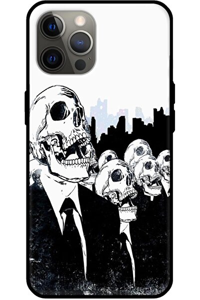 Generic Jim Orton Minimalist Protective Case with Soft Black Edges for Apple iPhone 13 Pro, White, Polycarbo