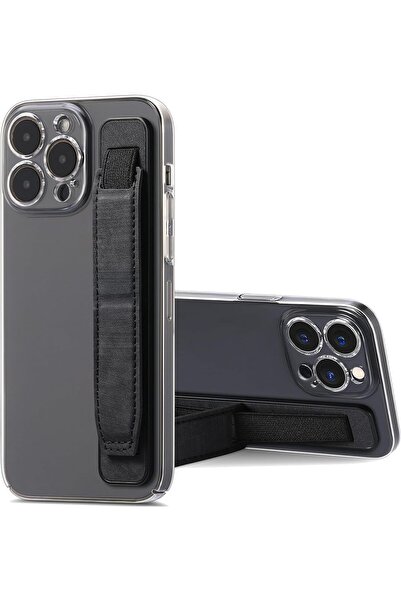 Generic Adjustable Ring Finger Mobile Phone Grip Holder and Stand - Black