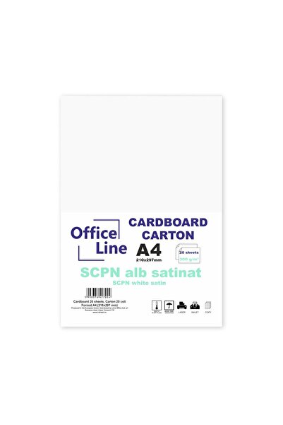 Libra A4 Cardboard 300g SCPN white satin, pack 20 sheets