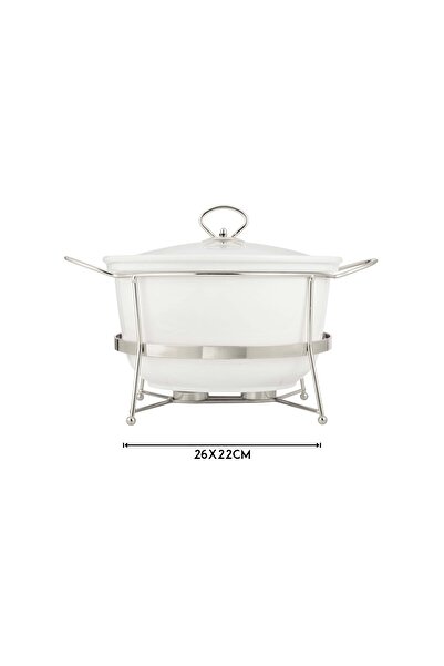 ABAREEK A ceramic food warmer for buffets, used to keep food warm during parties and events.