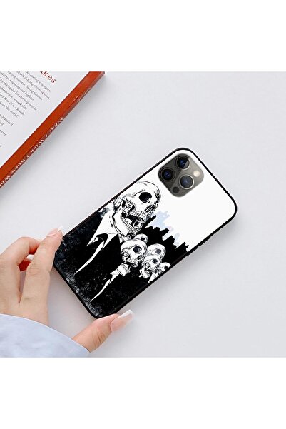 Generic Jim Orton Minimalist Protective Case with Soft Black Edges for Apple iPhone 13 Pro, White, Polycarbo