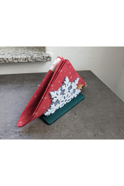 SZD Design Elegant Snowflake Christmas Napkin Holder Stand