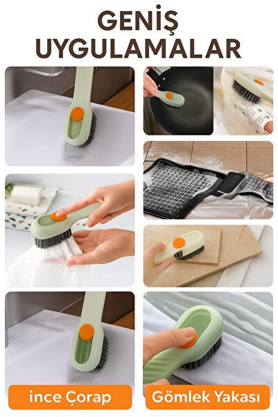 poswicon 1 Shoe Brush with Chamber |   Detergent with Container, Sensitive Soft Bristles New Series