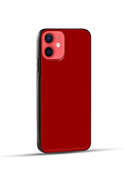 Generic Khalas Color005 Red Protective Case with Soft Black Sides for Apple iPhone 12