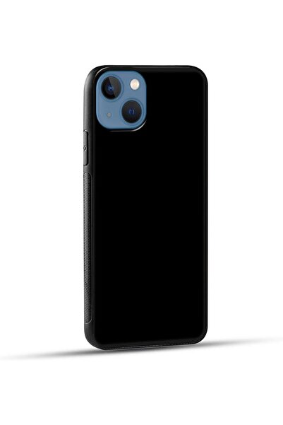 Generic Abstract Protective Case with Soft Black Sides for Apple iPhone 13 - Black (Color001)