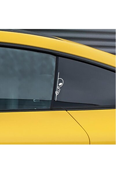 Oracal Set of 3 decorative stickers, Alien Peek, 20cm, blue