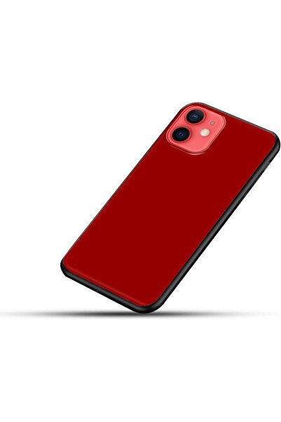 Generic Khalas Color005 Red Protective Case with Soft Black Sides for Apple iPhone 12