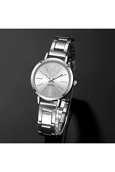 Feronnucci ساعة يد نسائية باللون الذهبي والرمادي + سوار هدية B0223