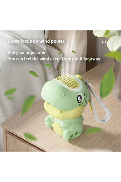 Generic Cute Dinosaur Portable Fan, USB Rechargeable Mini Fan, 2-Speed Personal Fan for Kids & Adults