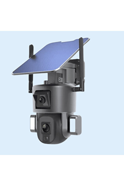 SOLARECO Dual-Lens Solar-Powered PTZ Surveillance Camera 4K