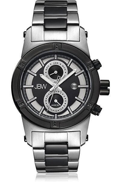 JBW Two Tone Stainless Black Dial Chronograph for Men (J6263G)