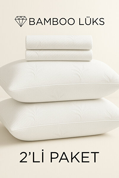 Dream Time 2 Adet Bambu Lüks Fermuarlı Yastık Kılıfı | Lüks Jakarlı Yastık Kılıfı 2'li Set