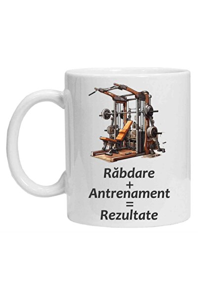 CRD PRINT Personalized mug with print "patience+training", White, Ceramic, 330 ml,