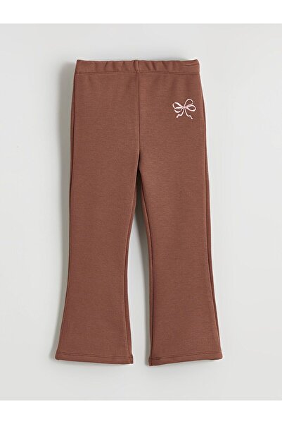 LC Waikiki Lcw Kids Bow Printed Flared Soft Touch Girls Leggings