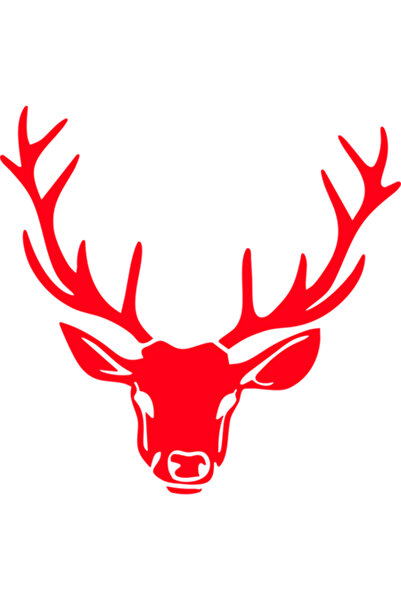 Oracal Sticker auto ''Cerb'', 20x18 cm, rosu