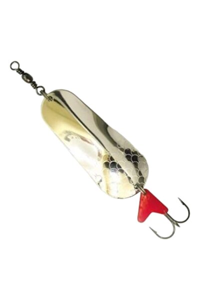 Falcon Fish-On-X Spinner Silver Oscillating Spoon Lure - 30 g