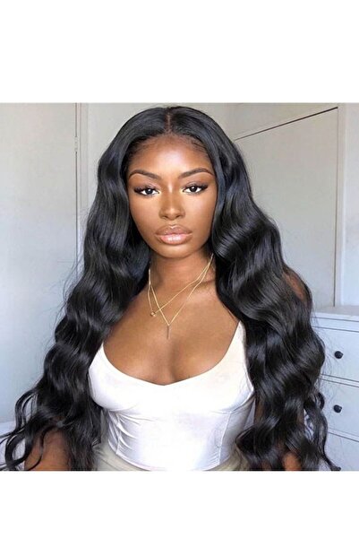 The comprehensive house شعر مستعار طويل ومموج يغطي كامل الرأس - أسود