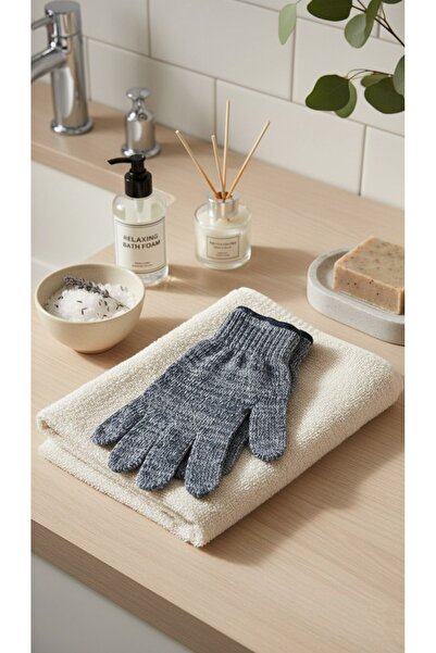 ribac 2’li Banyo Kese Peeling Eldiven Seti Lacivert