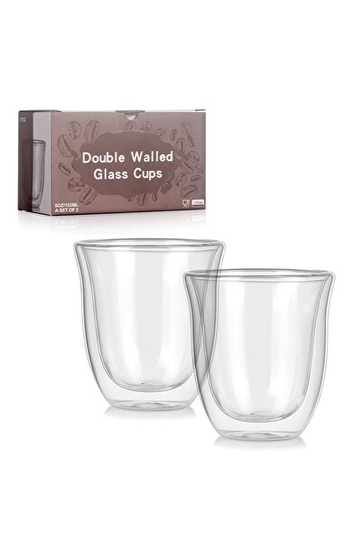 Generic Set of two glass cups, size 150ml