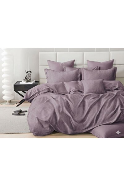 Truva Grup Finet Jacquard Bed Linen 6 Pieces, 180x200 cm - Purple