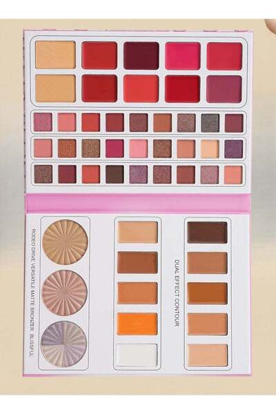 Lafmi Beauty ظلال العيون + أحمر الخدود + هايلايتر + كريم تحديد الوجه من لوف م...