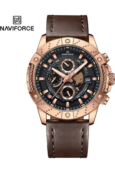 Naviforce NF8055 Men's Multifunction Chronograph Leather Watch