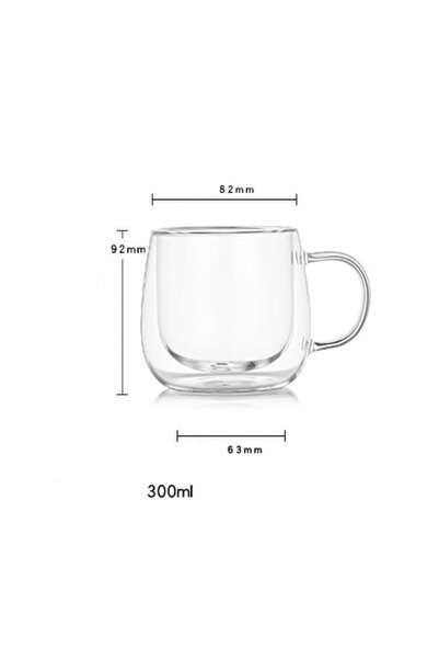 Generic Set of two glass cups, size 300ml