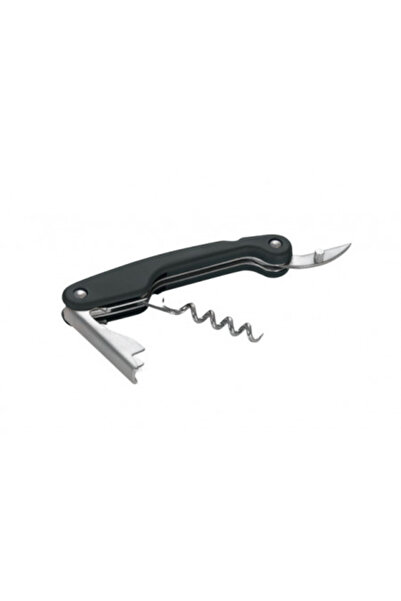 WAS Waiter's corkscrew with soft handle, black, 12 cm