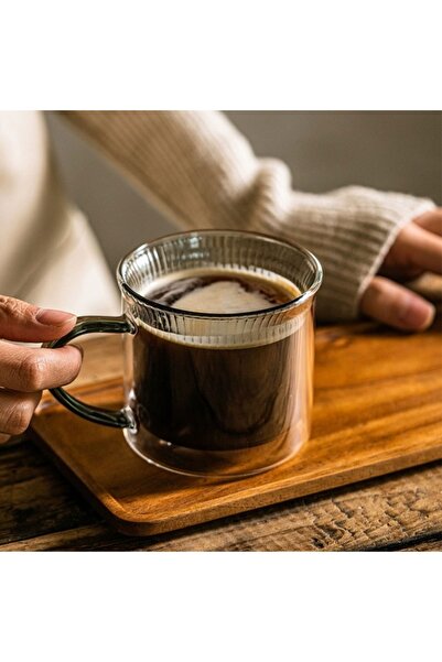 Generic 270ml double-walled glass cup, gray interior