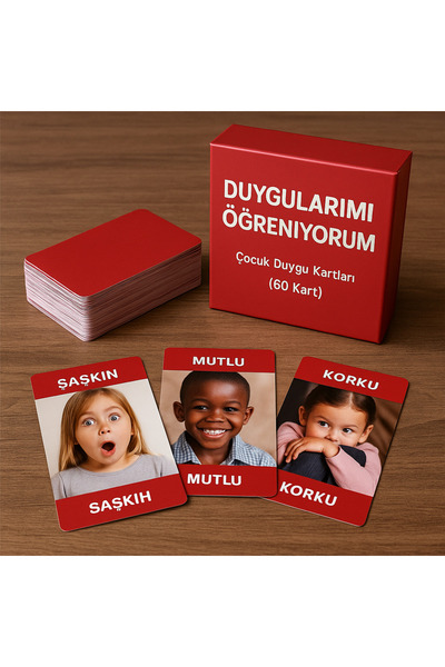 Avrupa Akademi DUYGULARIMI ÖĞRENİYORUM – Çocuk Duygu Kartları (60 Kart)
