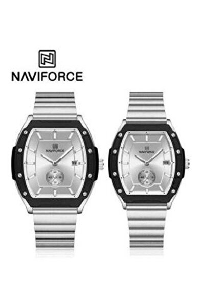 Naviforce Classic Barrel Shape Dial Chronograph Date Display Watch For Couple NF8068