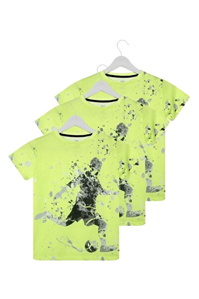 Dennis Denise 3-Piece مطبوع تي شيرت للأطفال - رقبة دائرية وأكمام قصيرة