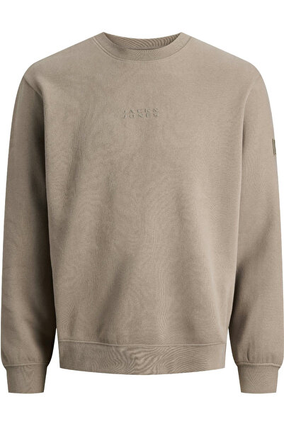 Jack & Jones Φούτερ JACK & JONES Point Sweat Crew Bf - 12285667-Desert Taupe JJ