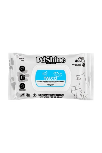 petshine Talco Fragrance Pet Wipes - 40 Pcs