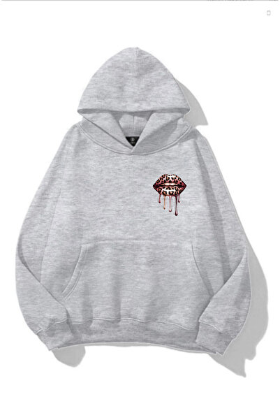 EydaMoon Γυναικείο χειμερινό βαμβακερό μπλουζάκι με μίνιμαλ λεοπάρ χείλος με ...