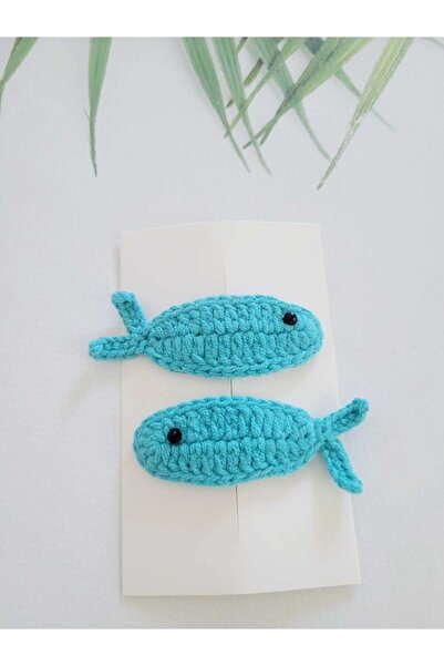 Hand Mother's Since 2024 Blue Fish Kids Аксесуари для волосся Ручна робота 2-...