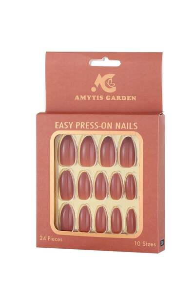 AMYTIS GARDEN أظافر صناعية لامعة، 24 قطعة S06